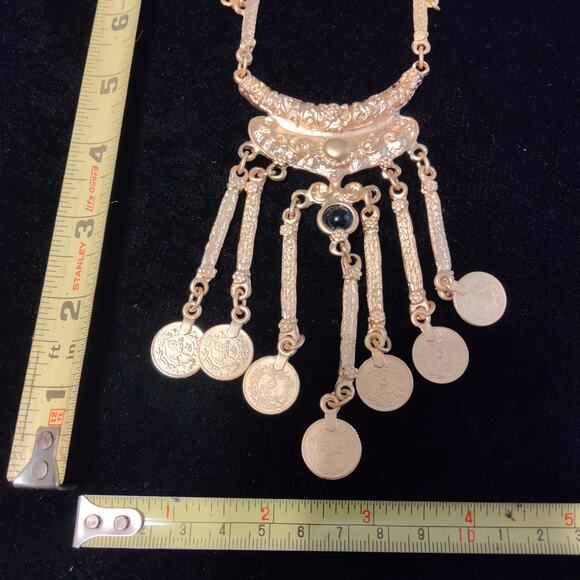 Iris Apfel & Bajalia Gold Coin Embellished Statement Necklace - Picture 6 of 16